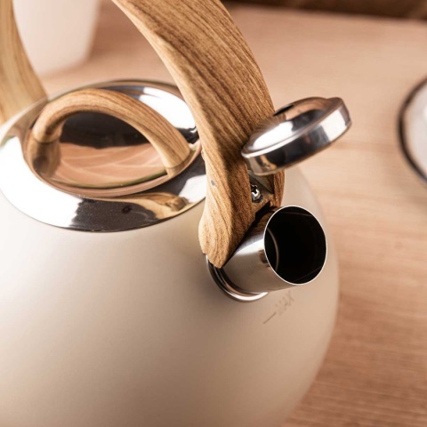 CZAJNIK STALOWY Z GWIZDKIEM 3L KLAUSBERG KB-7956 BEŻOWY MAT