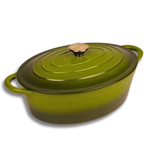 EMALIOWANA BRYTFANNA ŻELIWNA GĘSIARKA 6L HAGE OLIWKOWA