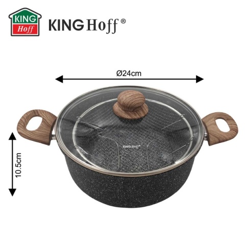 GARNEK MARMUROWY Z KOSZEM DO SMAŻENIA KINGHOFF KH-1985 4L