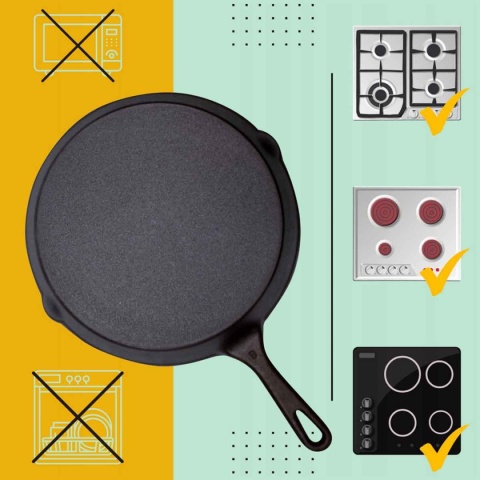 PATELNIA ŻELIWNA HAGE 30cm INDUKCJA