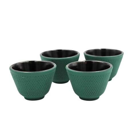 ZAPARZACZ ŻELIWNY DZBANEK ZIELONY 1,4L Z FILTREM i FILIŻANKAMI PREZENT