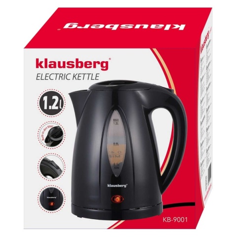 CZAJNIK ELEKTRYCZNY 1,2L KLAUSBERG KB-9001 CZARNY