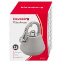 CZAJNIK STALOWY Z GWIZDKIEM 2,5L KLAUSBERG KB-7949 SZARY