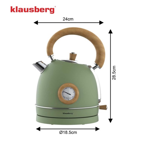 CZAJNIK ELEKTRYCZNY 1,8L Z TERMOMETREM KLAUSBERG KB-9008 RETRO