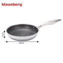 PATELNIA STALOWA 20cm Z POWŁOKĄ PLASTER MIODU KLAUSEBRG KB-9021