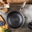 PATELNIA STALOWA WOK 28cm Z POWŁOKĄ PLASTER MIODU KLAUSEBRG KB-9024