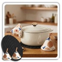 EMALIOWANY GARNEK ŻELIWNY 24cm 4L HAGE CREAM