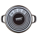 GARNEK EMALIOWANY 24cm 3,7L Z POKRYWĄ BANQUET METALLIC BLACK