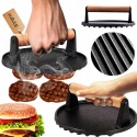 ŻELIWNA PRASKA DO GRILLOWANIA BURGERÓW STEKÓW MIĘSA 259702