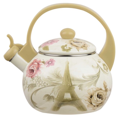 CZAJNIK EMALIOWANY 2L Z GWIZDKIEM KINGHOFF KH-2038 PARIS