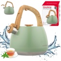 CZAJNIK STALOWY Z GWIZDKIEM 2,5L KLAUSBERG KB-9039 PISTACJOWY