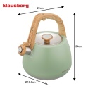 CZAJNIK STALOWY Z GWIZDKIEM 2,5L KLAUSBERG KB-9039 PISTACJOWY