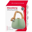 CZAJNIK STALOWY Z GWIZDKIEM 2,5L KLAUSBERG KB-9039 PISTACJOWY