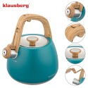CZAJNIK STALOWY Z GWIZDKIEM 2,5L KLAUSBERG KB-9040 TURKUSOWY