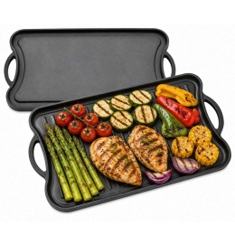 ŻELIWNA DWUSTRONNA PŁYTA GRILLOWA 42 x 26cm 2569