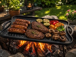 ŻELIWNA DWUSTRONNA PŁYTA GRILLOWA 42 x 26cm 2569