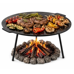 ŻELIWNA PŁYTA GRILLOWA NA NÓŻKACH Ø 45 cm DO OGNISKA PALENISKA 7772