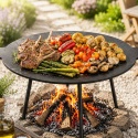ŻELIWNA PŁYTA GRILLOWA NA NÓŻKACH Ø 45 cm DO OGNISKA PALENISKA 7772