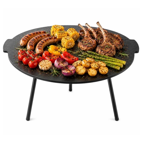 ŻELIWNA PŁYTA GRILLOWA NA NÓŻKACH Ø 45 cm DO OGNISKA PALENISKA 7772