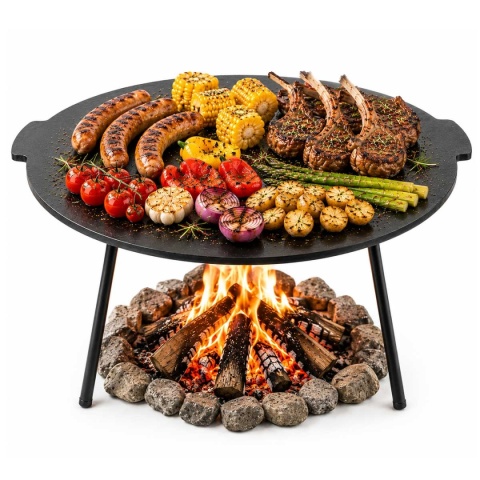 ŻELIWNA PŁYTA GRILLOWA NA NÓŻKACH Ø 45 cm DO OGNISKA PALENISKA 7772