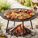 ŻELIWNA PŁYTA GRILLOWA NA NÓŻKACH Ø 45 cm DO OGNISKA PALENISKA 7772
